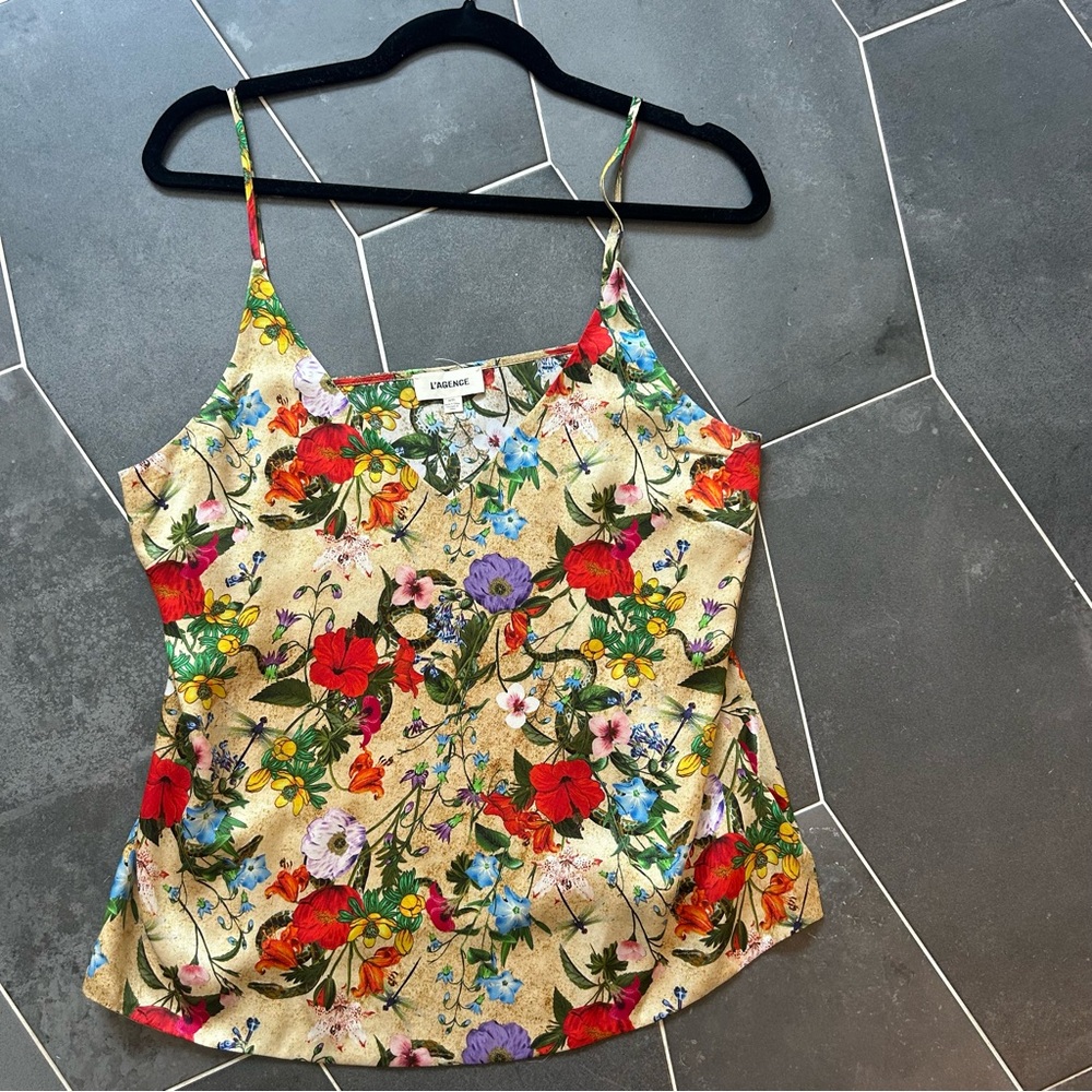 Floral Print Women's Top by L’Agence - Picture 1 of 4